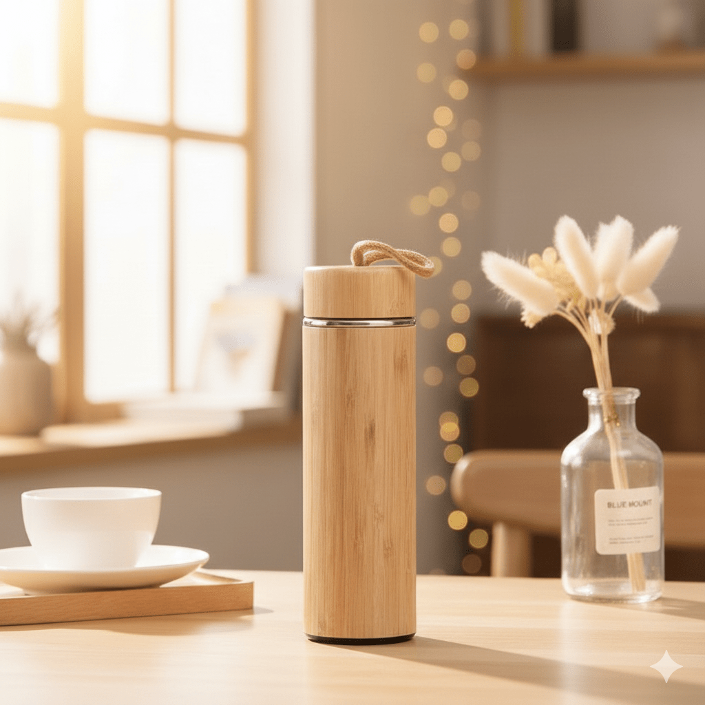 Bamboo Vacuum Insulated Bottle 500 ml - House Of Junglore