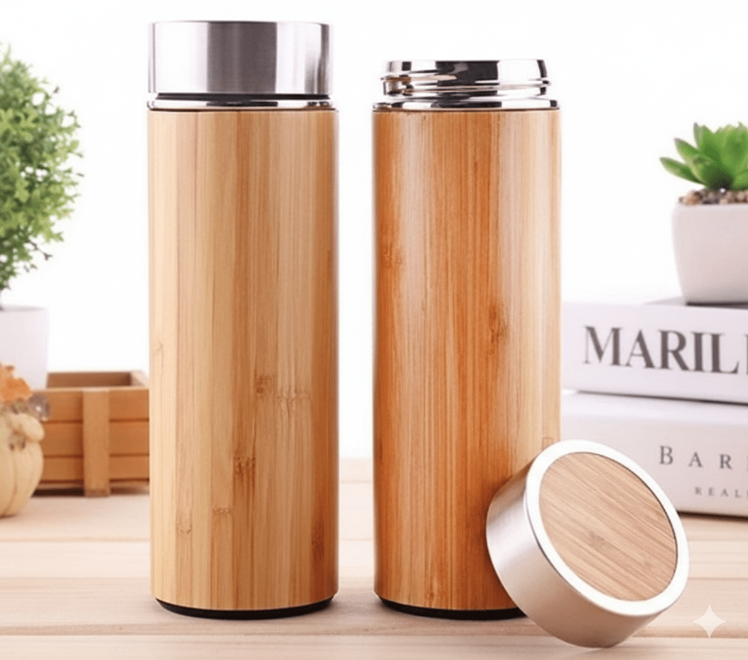 Bamboo Vacuum Insulated Bottle 500 ml - House Of Junglore